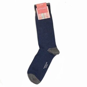 *NEW* Men’s Marcoliani Milano Palio Stripe Royal Blue Mid Calf Dress Socks
